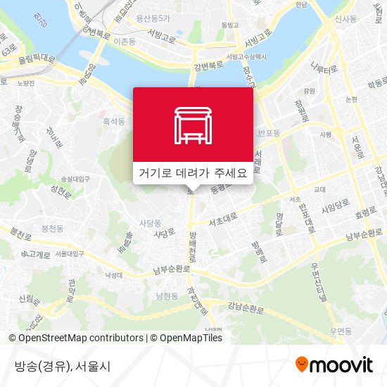 방송(경유) 지도