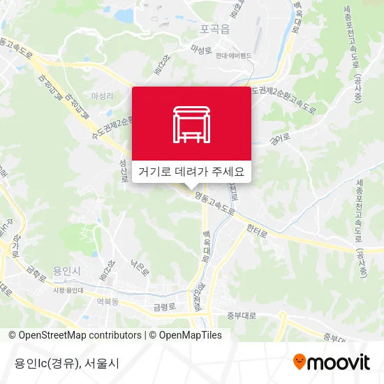 용인Ic(경유) 지도