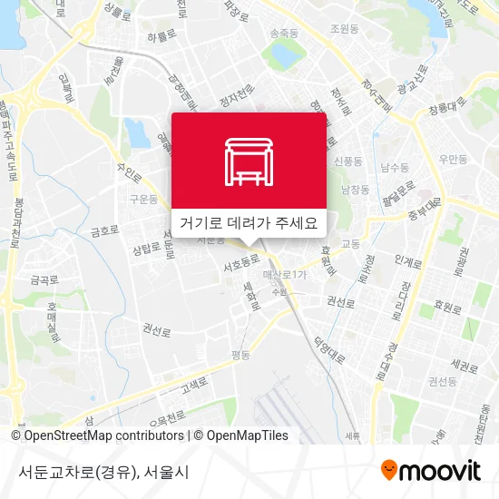 서둔교차로(경유) 지도