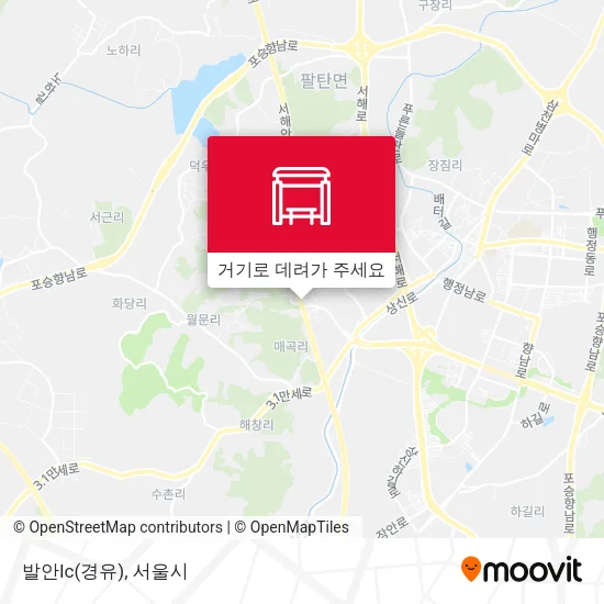 발안Ic(경유) 지도