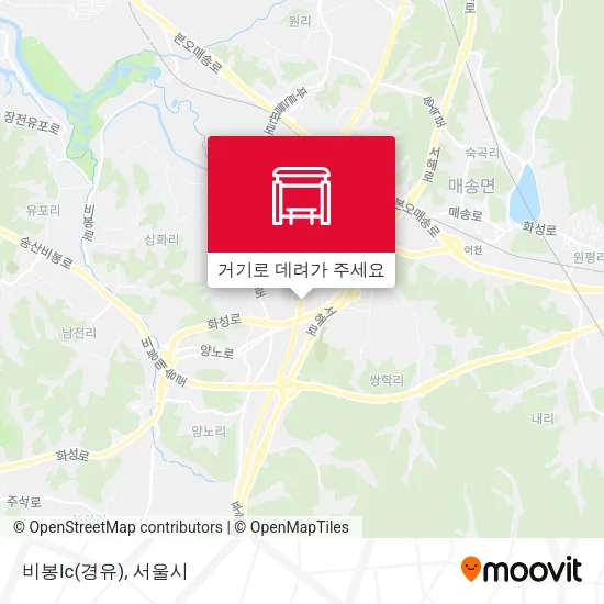비봉Ic(경유) 지도
