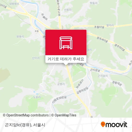 곤지암Ic(경유) 지도