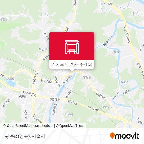 광주Ic(경유) 지도