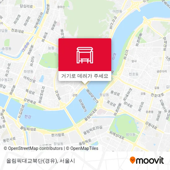 올림픽대교북단(경유) 지도