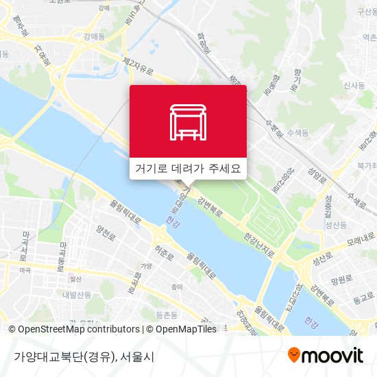 가양대교북단(경유) 지도