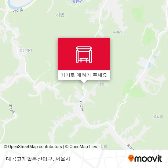 대곡고개팔봉산입구 지도