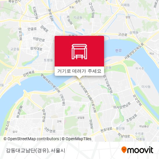 강동대교남단(경유) 지도