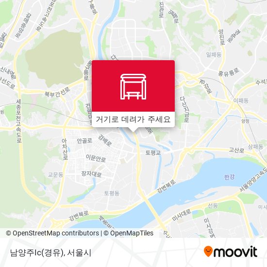 남양주Ic(경유) 지도