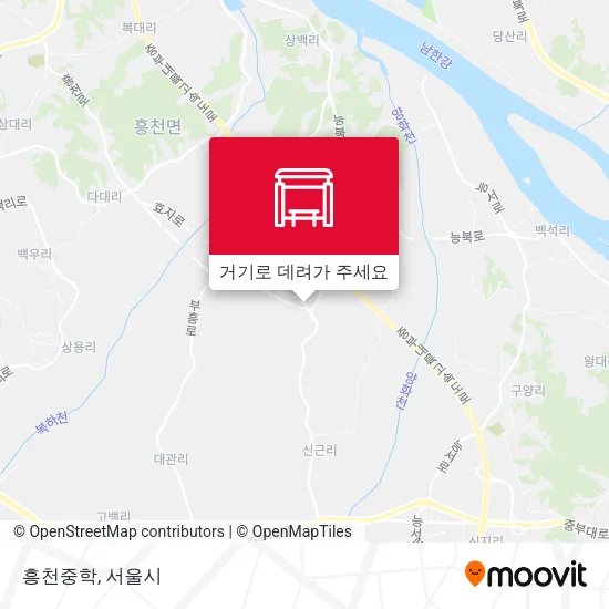 흥천중학 지도