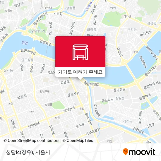 청담Ic(경유) 지도
