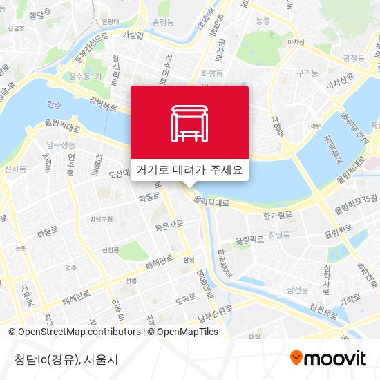청담Ic(경유) 지도