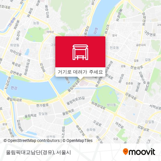 올림픽대교남단(경유) 지도