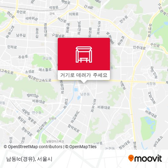 남동Ic(경유) 지도