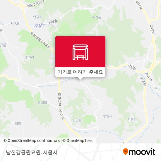 남한강공원묘원 지도