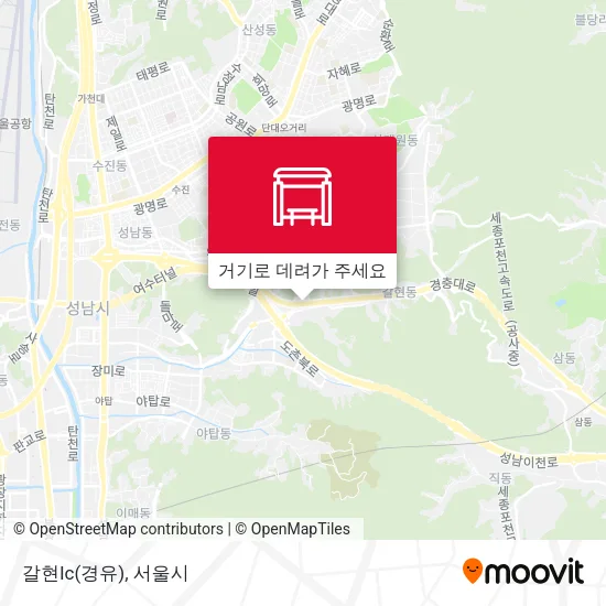 갈현Ic(경유) 지도