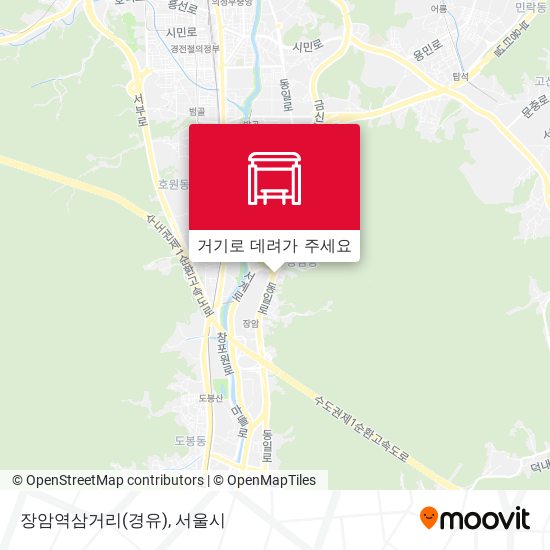 장암역삼거리(경유) 지도