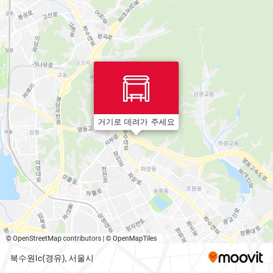 북수원Ic(경유) 지도