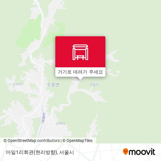 마일1리회관(현리방향) 지도