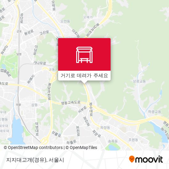 지지대고개(경유) 지도