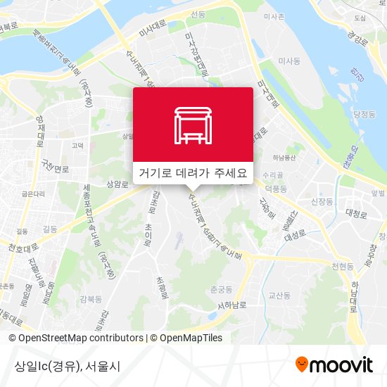 상일Ic(경유) 지도
