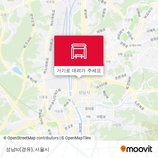 성남Ic(경유) 지도