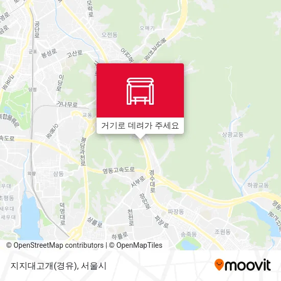 지지대고개(경유) 지도