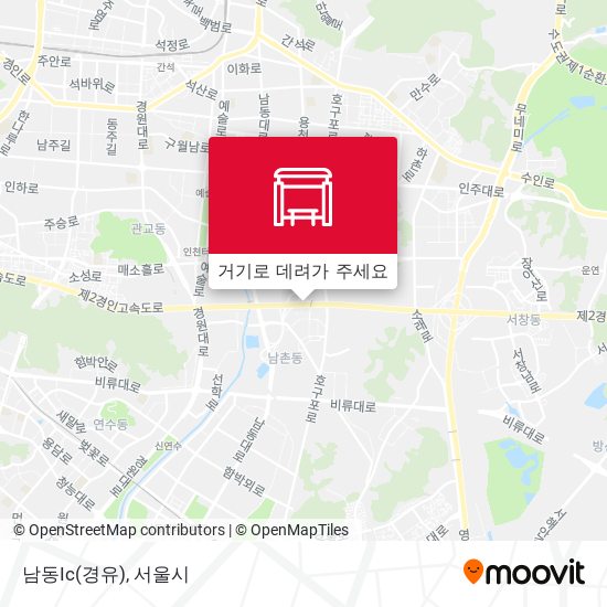 남동Ic(경유) 지도