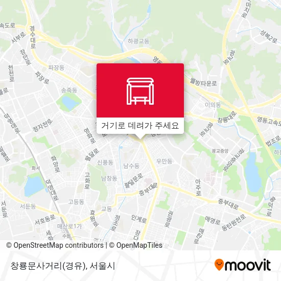 창룡문사거리(경유) 지도