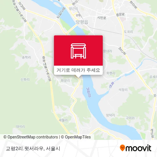 교평2리.윗서라우 지도