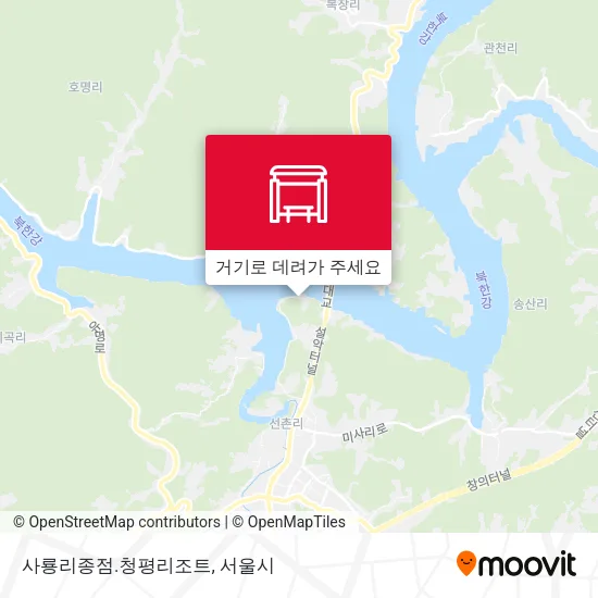 사룡리종점.청평리조트 지도