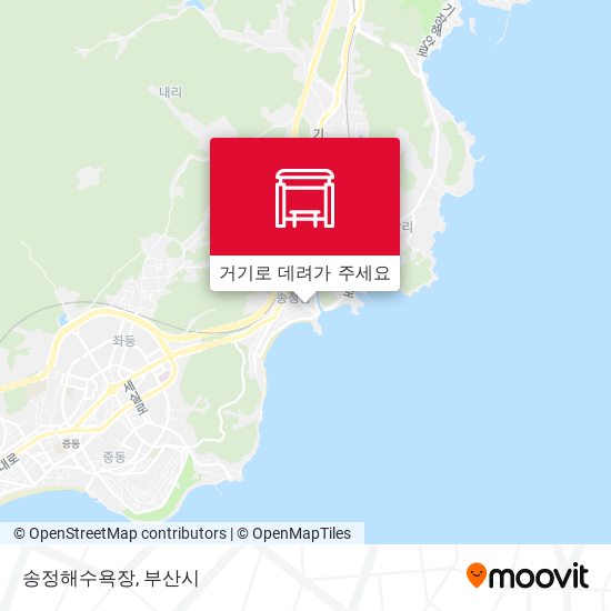 송정해수욕장 지도