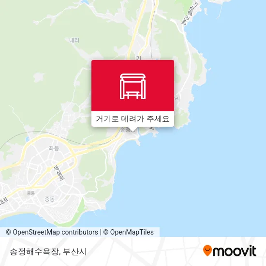 송정해수욕장 지도