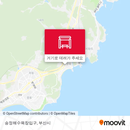 송정해수욕장입구 지도