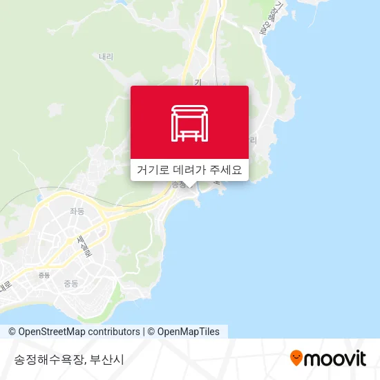 송정해수욕장 지도