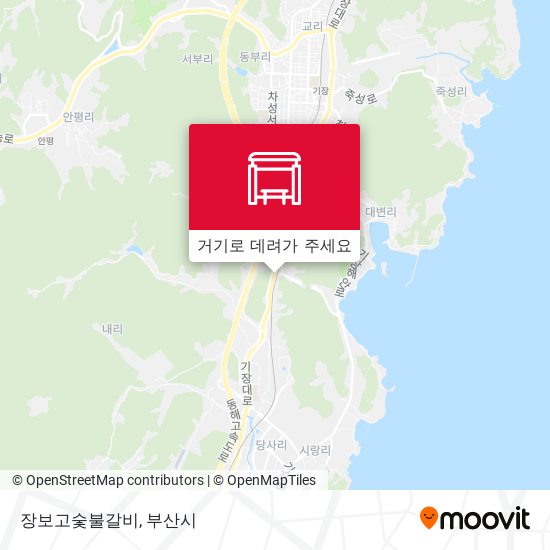 장보고숯불갈비 지도