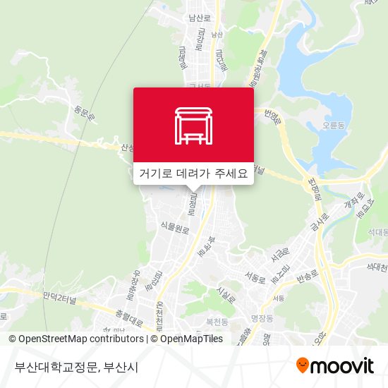 부산대학교정문 지도