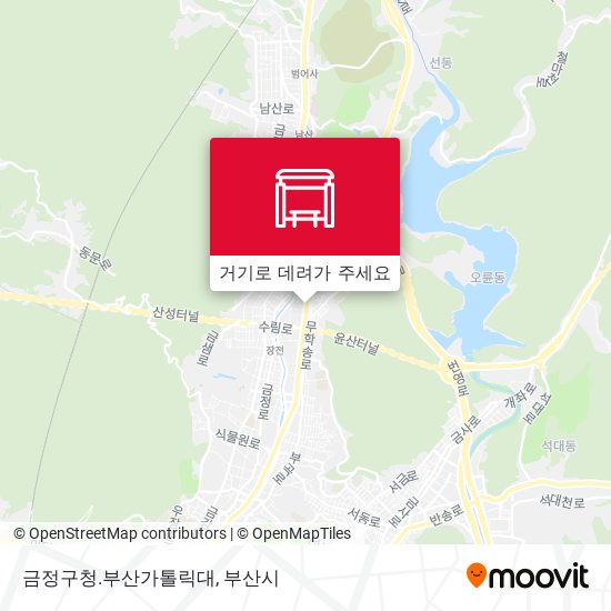금정구청.부산가톨릭대 지도