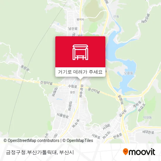 금정구청.부산가톨릭대 지도