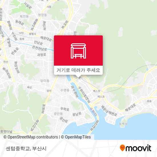 센텀중학교 지도
