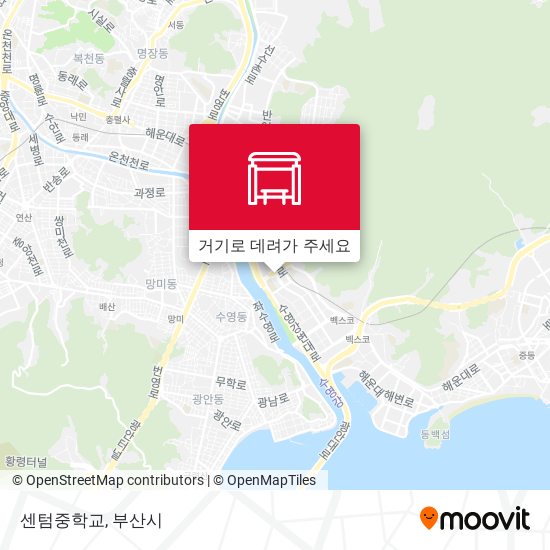 센텀중학교 지도