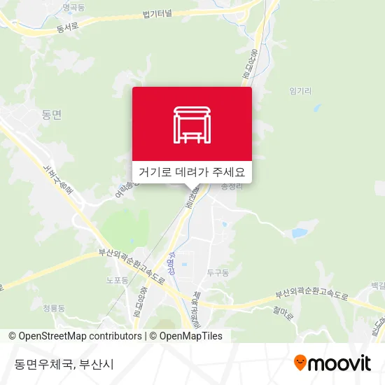 동면우체국 지도