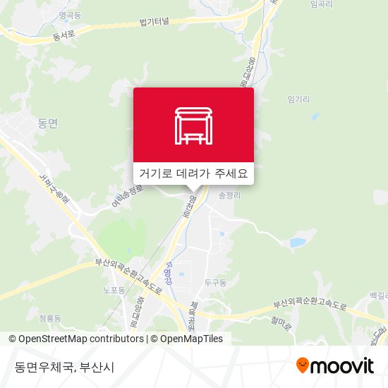 동면우체국 지도
