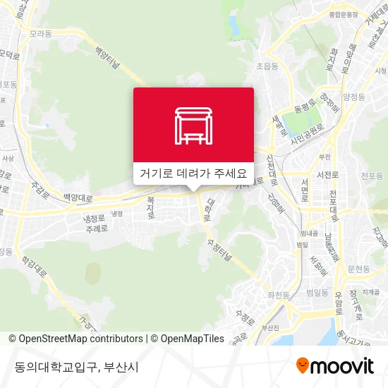 동의대학교입구 지도