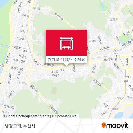 냉정고개 지도