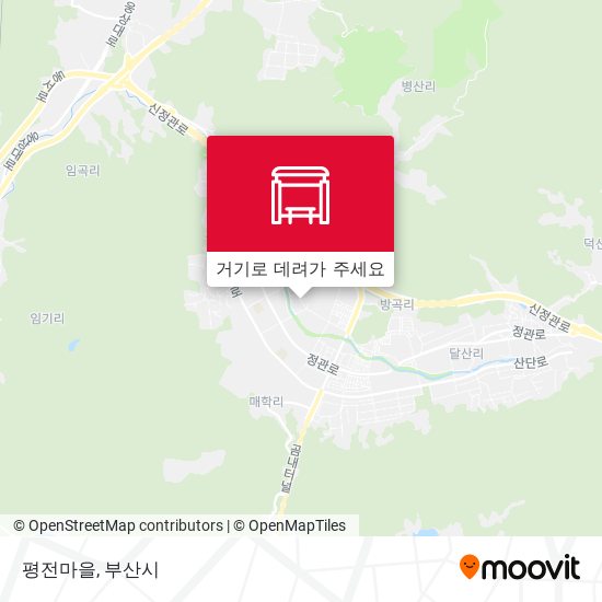 평전마을 지도