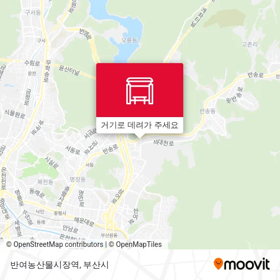 반여농산물시장역 지도