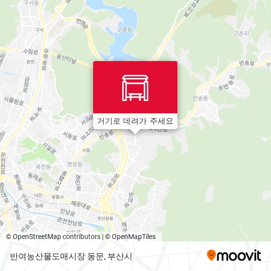 반여농산물도매시장 동문 지도