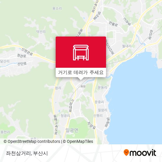 좌천삼거리 지도