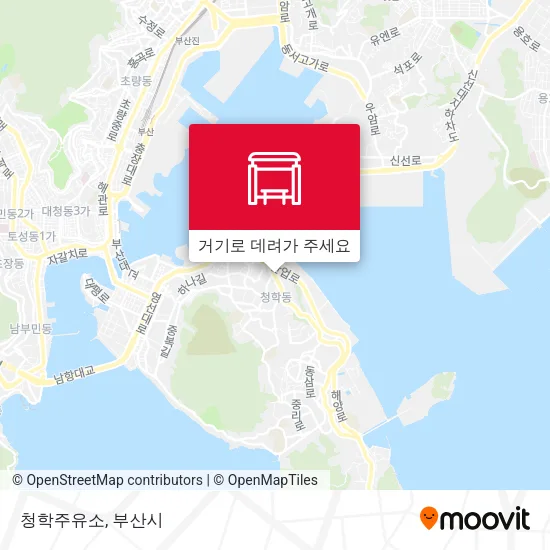 청학주유소 지도