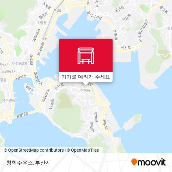 청학주유소 지도